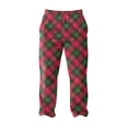 thumbnail image 6 of GrmtClth Men's Fuzzy Plush Pajama Pants Trendy Flannel Fleece Comfort Soft Plaid Sleep Pant Fall Warm Fluffy Pj Pants with Pockets Deep Red XXXL, 6 of 6