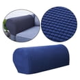 thumbnail image 3 of GROWTH TANK Color choice elastic armrest protector stretch armrest covers for couch sofa Dark Blue, 3 of 3