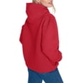 thumbnail image 2 of Women's Starter Red New Orleans Pelicans Arch Stripe Fleece Hoodie, 2 of 3
