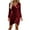 A137 Wine, variant on Velvet Dress for Women, Long Sleeve V Neck Sequin Embellished Wrap Dresses with Asymmetric Hem, Fitted Bodycon Party and Evening Wear
