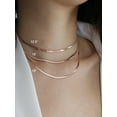 thumbnail image 5 of FOCALOOK Flat Snake Chain for Women Stainless Steel Rose Gold Plated Herringbone Choker Necklace Jewelry Birthday Christmas Valentine's Day Gifts 3MM 12 Inches, 5 of 10