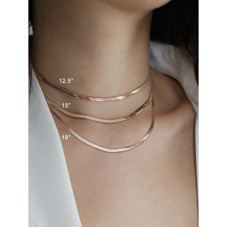 15 inch herringbone sale necklace
