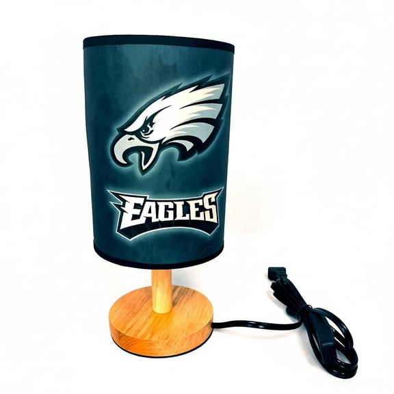Dark Green Eagles Table Lamp Night Light Wood Base Room Decoration or Great Gift Ideas