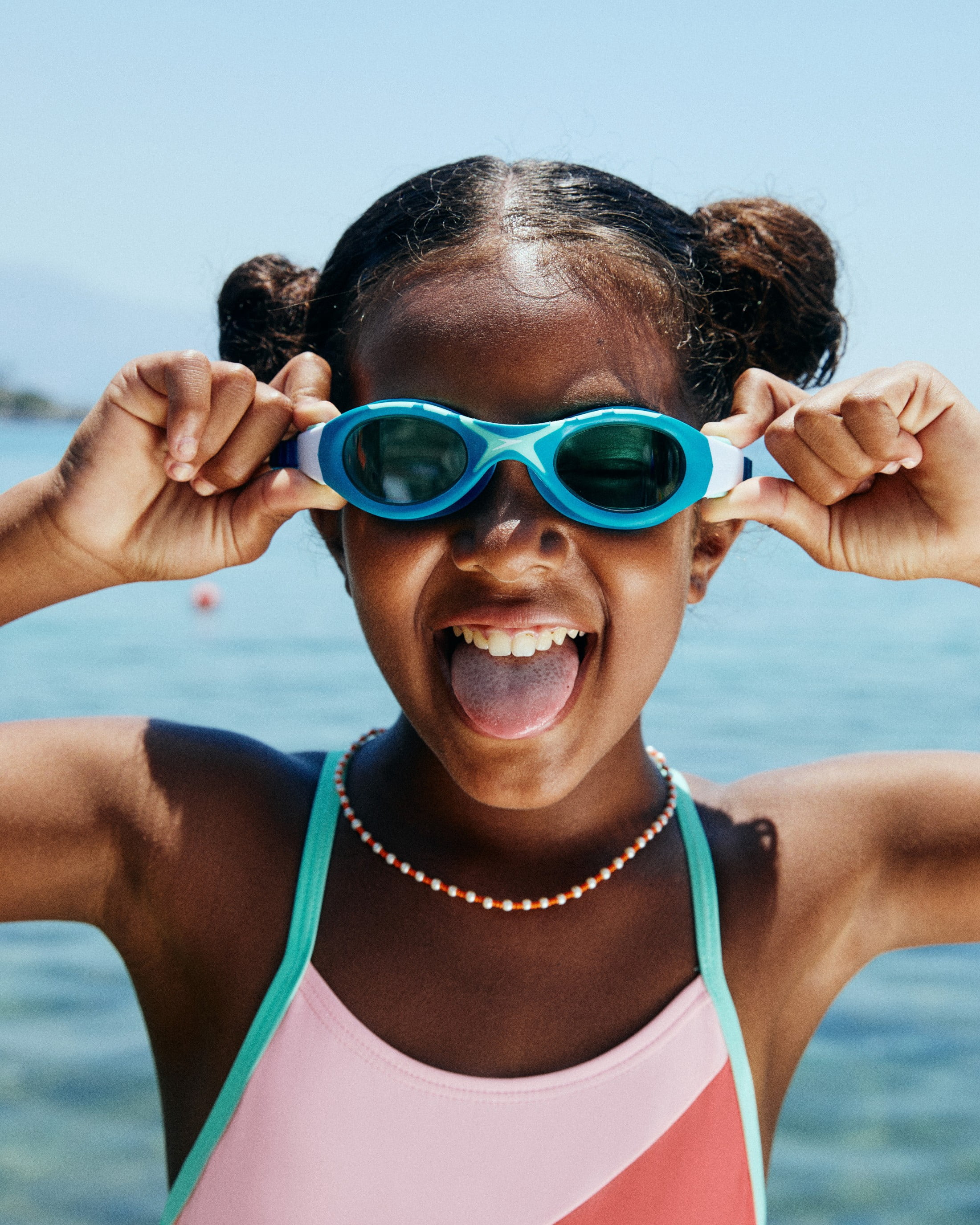 (2 pack) Speedo Junior Seabreeze Swim Goggle, Soft Fit with Anti‑Fog and UV Protection, Ages 6–12