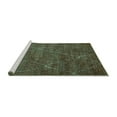 thumbnail image 2 of Ahgly Company Machine Washable Indoor Rectangle Oriental Turquoise Blue Industrial Area Rugs, 2' x 4', 2 of 4