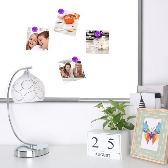 Uxcell Push Pin Magnets Refrigerator Thumbtacks Great Purple, 60 Pack