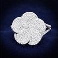 thumbnail image 1 of Women Rhodium 925 Sterling Silver Ring with AAA Grade CZ in Clear - Size 9, 1 of 1