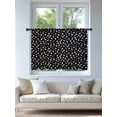 thumbnail image 4 of Sheer Curtains 45 Inch Length, Colorful Polka Dot Semi Sheer Curtains Light Filtering Window Treatment, Modern Minimalist Geometric Black Privacy Voile Drapes for Living Room Bedroom 52x45 Inch, 4 of 7