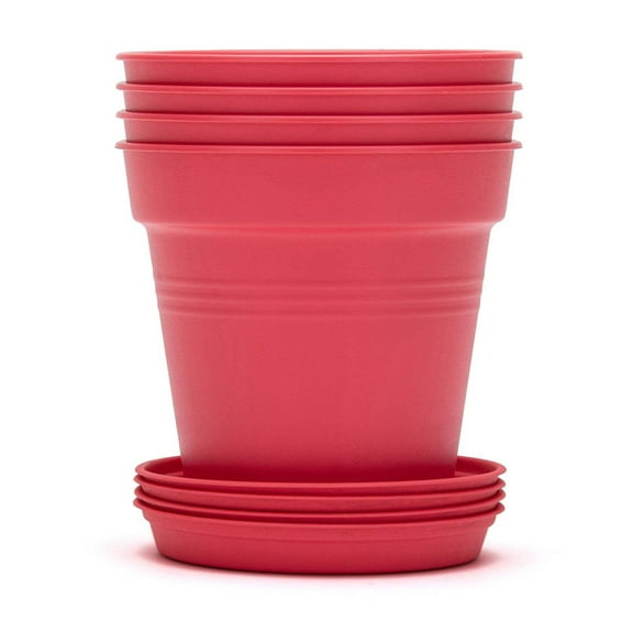 Mintra Garden - 11cm Round Garden Pots 4pk - (11cm Diameter - 4.3inD x 4inH)