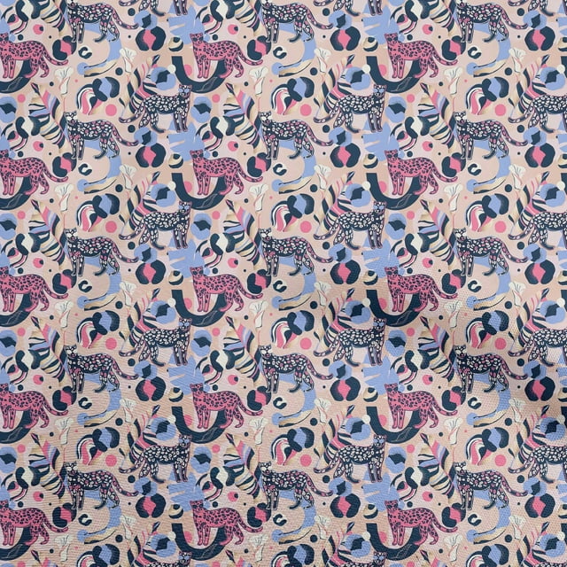 oneOone Viscose Chiffon Light Blue Fabric Tropical Abstract Leaf with Animal Craft Projects Decor Fabric Printed by The Yard 42 Inch Wide
