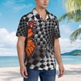 thumbnail image 3 of Susaid Butterflies Optical Illusion Print Short Sleeve Shirts Button Down Casual Shirts Summer Beach Aloha Button Down Short Sleeve for Men ,X-Large, 3 of 7