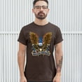 thumbnail image 3 of Tee Hunt Rolling Thunder T-Shirt Biker Born to Be Wild Bald Eagle Outlaw Men's Tee, Brown, 3X-Large, 3 of 5
