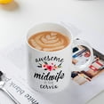 thumbnail image 3 of Waldeal Midwife Coffee Mug for Doctor Nurse, Awesome Midwife at Your Cervix Coffee Tea Cup, Personalized Gift for Men Women, 11 oz Fine Bone China White, 3 of 6