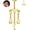 Gold, variant on OUFER Vertical Helix Earring Hidden Star Chain Flat Back Earring Threadless Cartilage Stud Dangle Vertical Rook Tragus Earrings For Women Men Steel