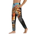thumbnail image 3 of Kdxio Colorful Plant Tiger Pattern Joggers,Sweatpants for Men with Pockets-X-Large, 3 of 5