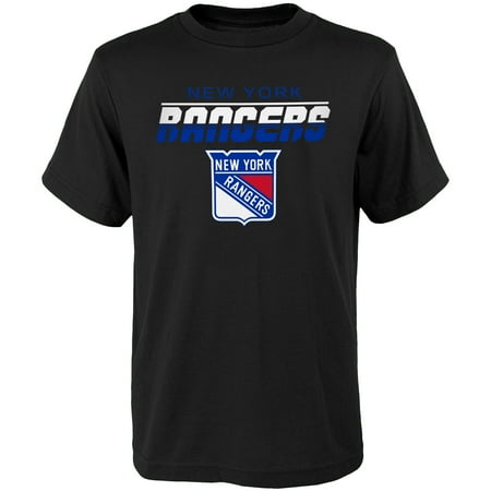 New York Rangers Team Clock - Youth Black New York Rangers Team Logo T-Shirt