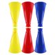 thumbnail image 4 of 6 trompetas de animadora portátiles, altavoz de plástico para hacer ruido, para aficionados al fútbol (2 unidades en rojo, amarillo y azul), 4 of 6