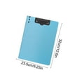 thumbnail image 3 of Foldable Clipboard with Metal Clips - Lightweight Plastic Folder Board for Writing, Portables Office Use, A4 Document Holder(Blue), 3 of 6