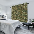 thumbnail image 4 of Green Camouflage Bedroom Curtains, Military Style Blackout Window Drapes for Bedroom Living Room 2 Panel Sets, 42x84 Inch, 4 of 6