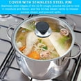 thumbnail image 2 of Hautllaif  8 Inch Glass Lid for Frying Pan Tempered Glass Pot Lid with Stainless Steel Rim for 8 Inch Frying Pan Wok Pot Skillet, 2 of 7