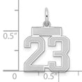 thumbnail image 2 of Collier Pendentif en Argent Sterling 925 Numéro 23 Charmes, 2 of 6