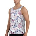 thumbnail image 2 of Easygdp Butterflies in Pastel Men's Tank Top, Sleeveless Muscle T Shirts, Breathable, Quick-Dry, Loose for Gym, Running, Fitness - 3X-Large, 2 of 9