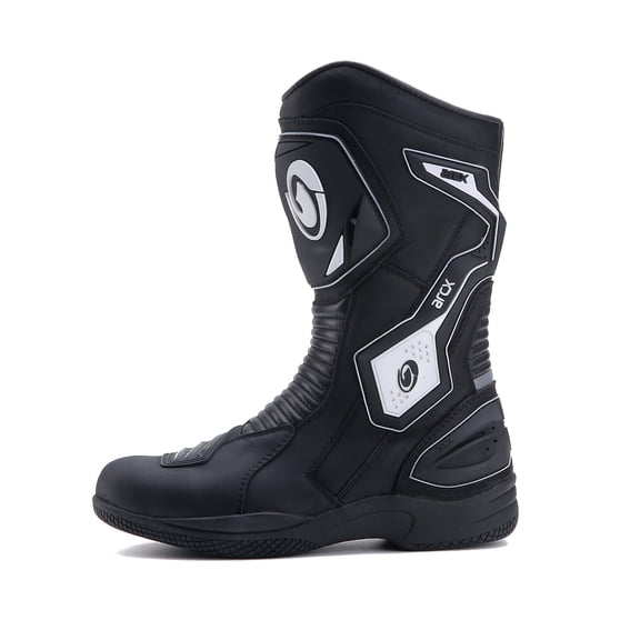 Stylish motorcycle boots - Classic design, comfortable and breathable, suitable for both daily commuting and casual riding,Black and white,39