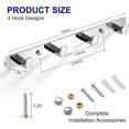 thumbnail image 4 of 4 Bathroom Towel Hooks, Chrome Wall Mount Screw Fixed Door or Robe Hook, Coat Hanger Rack in Bedroom or Kitchen, 4 of 5