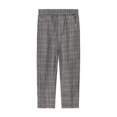 thumbnail image 4 of Qunyiney School Uniform Pants for Boys Casual Flat Front Plaid Chino Pants Elastic Waist Slim Fit Straight Leg Pants Size 12-13, 4 of 4