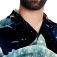 thumbnail image 5 of Starry Shark Men's Hawaiian Short Sleeve Printed Button Down Poplin Casual Summer Beach Shirt, Unisex, 5 of 6