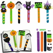 4E's Novelty Halloween Bookmark Crafts for Kids (12 Pack) Bulk Fall Craft Kit, Classroom Crafts Supplies, Halloween Activities for Kids Ages 3-5, 4-8, 8-12