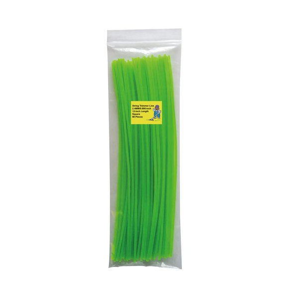 ZeeYee 60 Pieces Replacement Line Compatible with Sun Joe SDJ616L, Precut Square .095 Inches by 12 Inches Length Grass String Trimmer Line