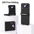 thumbnail image 6 of MonsDirect for 6.7 inch Samsung Galaxy Z Flip 3 5G 2021 Case with A Capacitance Pen, Two Hinge Protection Hard PC Back Anti-Drop Shockproof Full Coverage with S Pen Holder for Galaxy Z Flip 3, Black, 6 of 7