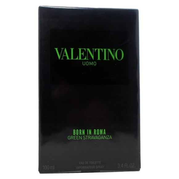 Valentino Uomo Born In Roma Green Stravaganza Eau de Toilette Spray for Men, 3.4 Ounce