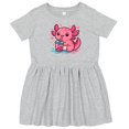 thumbnail image 3 of Inktastic Summer Axolotl Girls Toddler Dress, 3 of 5