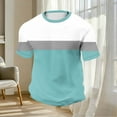 thumbnail image 5 of Waffle Knit Tops for Men Big and Tall Workout T-Shirt Casual Short Sleeve Color Blocked Stretchy Gym Shirts, 5 of 6