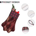 thumbnail image 5 of Dog Paw Decorative Socks 17x11.8in Top With A Strap Design For Easy Hanging For Festive Christmas Party Decorations Realistic Forests Camouflage Pattern Conifer Maroon_1, 5 of 8