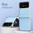 thumbnail image 2 of for Samsung Galaxy Z Flip 4 Case, Z Flip 4 Case with Hinge Protection, Litchi PU Leather + Metal Design, Ultra-Thin Shockproof Protective Cover Case for Samsung Galaxy Z Flip 4 (2022),Blue, 2 of 6