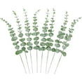 thumbnail image 1 of Nvzi 8 piezas de tallos de eucalipto decorativos de 14,1 pulgadas, hojas de eucalipto artificiales, ramas de vegetación sintética, 1 of 5