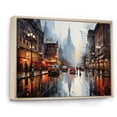 thumbnail image 2 of Designart "Denmark Cityscape Euphony I" Cityscapes Floater Framed Canvas Print, 2 of 7
