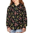 thumbnail image 4 of chaqlin Girls Butterfly Hoodies Size 8-10 Trendy Y2K Full-Zip Sweatshirts Daisy Long Sleeve Hooded Jacket Kids Sport Coat with Pockets Fall Winter Clothes, 4 of 7