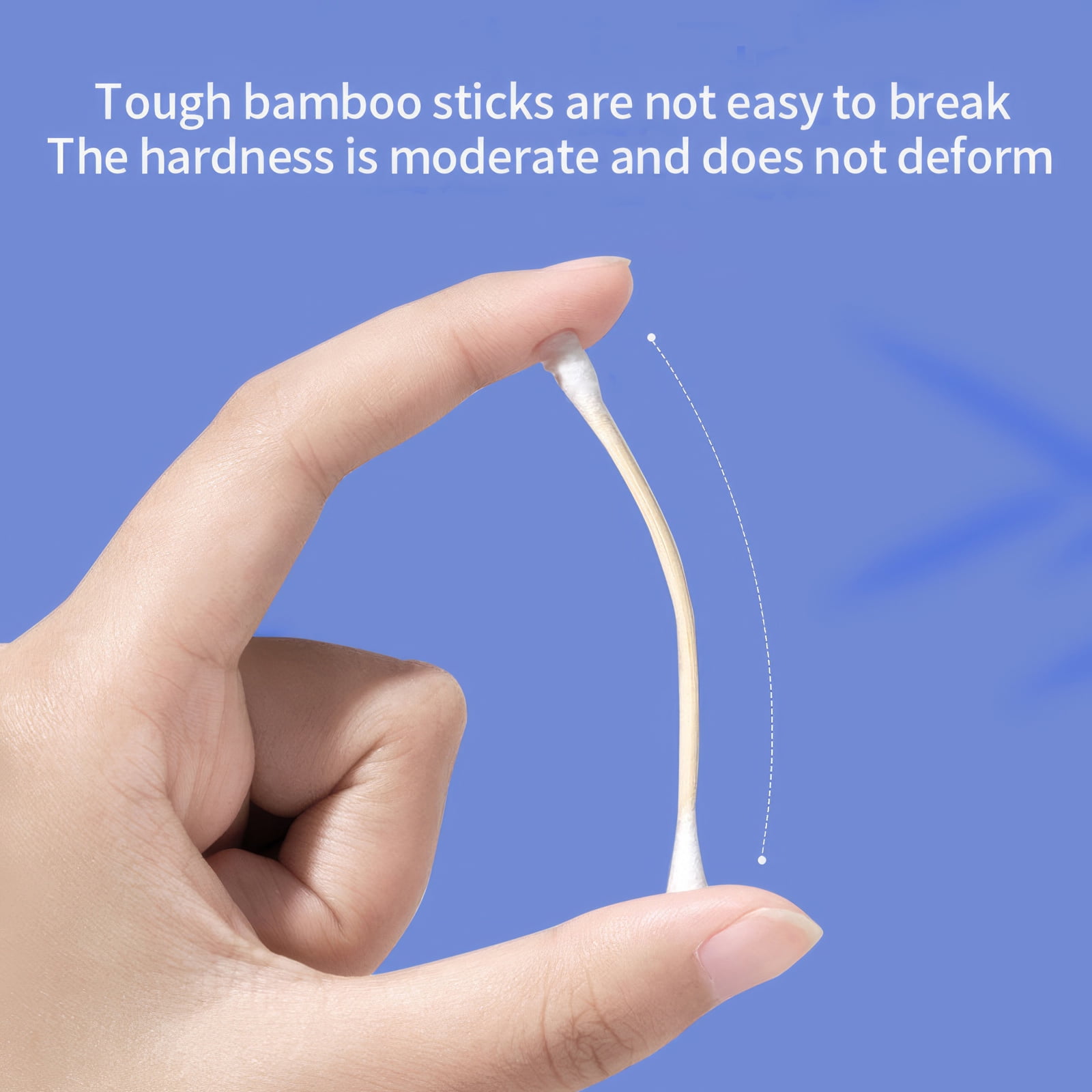 Bamboo Cotton Swabs 200 Count | Eco-Friendly & Pure Cotton Buds | Double Tipped Sticks | 100% Plant-Based & Natural | Perfect for Makeup & Nail Applications, Arts & Crafts
