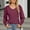 Wine, variant on Womens V Neck Puff Long SleeveTunic Solid Blouses Fall Breathable Tops Ruffle Cuffs Dressy Casual T-Shirts