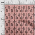 thumbnail image 2 of oneOone Cotton Flex Dark Peach Fabric Asian Floral Block Craft Projects Decor Fabric Printed By The Yard 40 Inch Wide, 2 of 4
