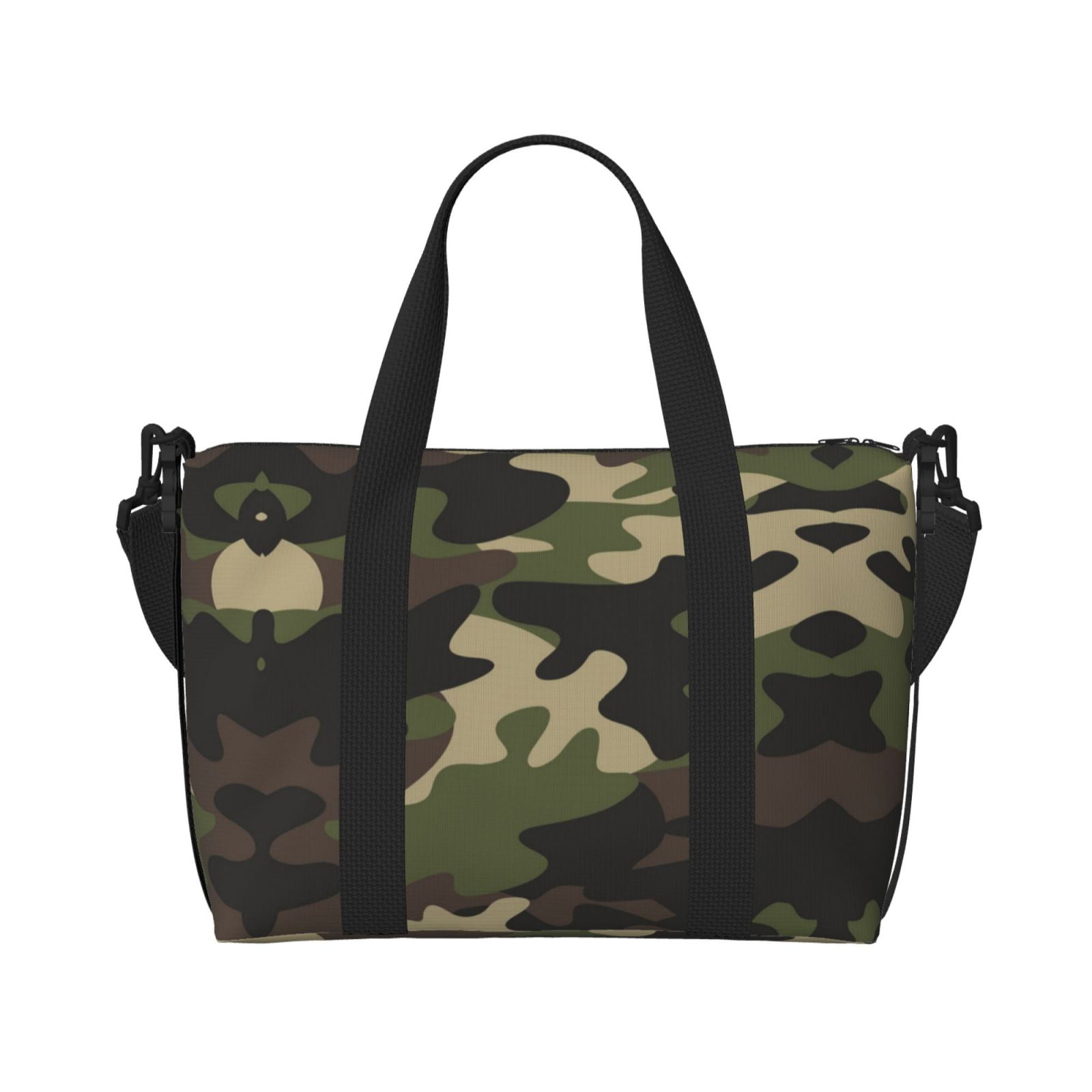Travel Duffel Bag Camouflage Print Pattern Sports Tote Gym Carry On Bag Overnight Crossbody Bag For Women Men