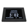 thumbnail image 1 of Reloj despertador digital, reloj con calendario electrónico de día digital de 8 pulgadas Reloj con calendario de día digital Valor inmejorable, 1 of 8