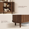 thumbnail image 6 of Sideboard Buffet Cabinet with Silding Doors, Accent 55" Storage Cabinet with Adjutable Shelf for Kitchen, Living Room, Walnut Brown, 6 of 13