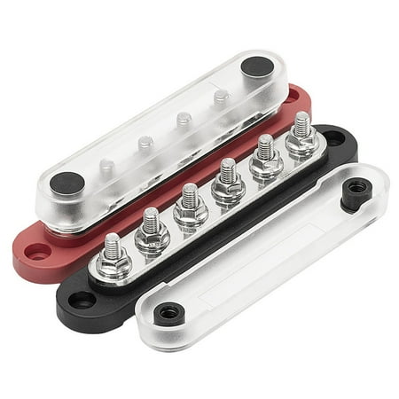 

Car Terminal Block Negative Bus Bar 12V Distribution Block M6 Termianl Bus for Automotive Boat Solar System