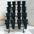 thumbnail image 6 of Zhongma Silk Flower Display Stand with 16pcs Plastic Buckets for Fresh Flowers Heavy Duty Garden Cart Moving Flower Bucket Stand with Wheels, 6 of 8