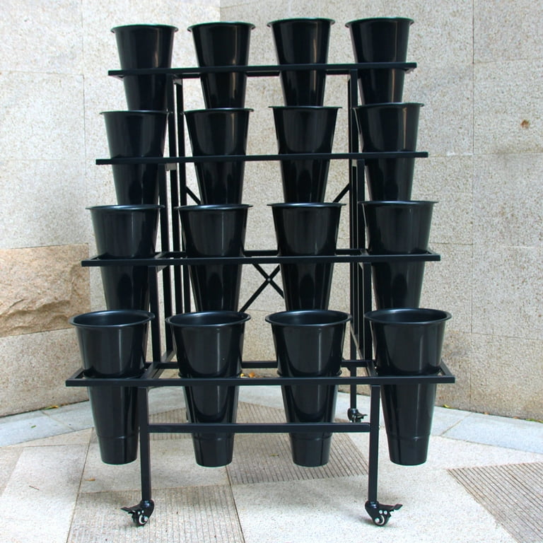 Zhongma Silk Flower Display Stand, 16 Plastic Buckets, Heavy Duty